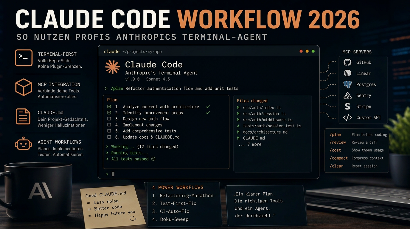 Claude Code Workflow 2026: So nutzen Profis Anthropics Terminal-Agent